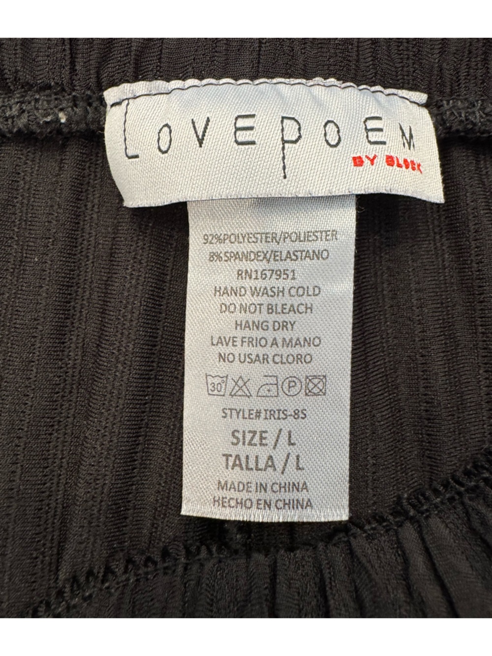 Love Poem Y2K matching set- Black Wide-Leg Textured Pants,halter top vest size L - Picture 7 of 8
